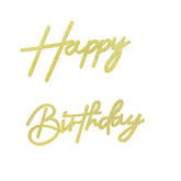 Glitter Gold Felt "Happy Birthday" Wall Sign – Reusable Party Backdrop Letters for Baby Showers & Birthdays